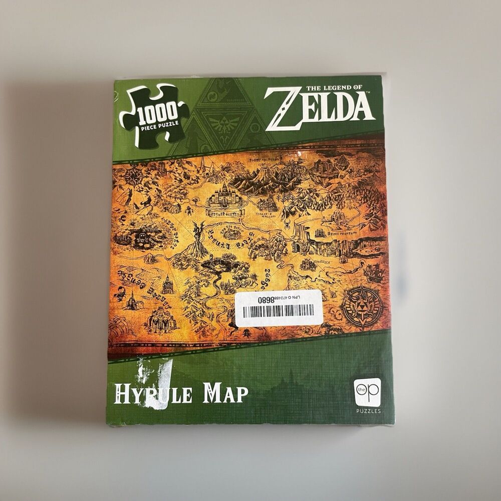 Legend Of Zelda Hyrule Map 1000 Pc Jigsaw Puzzle Usaopoly Complete